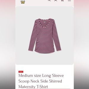 Pink stripe maternity top